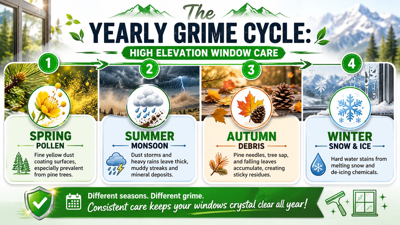 The Yearly Grime Cycle High Elevation Window Care